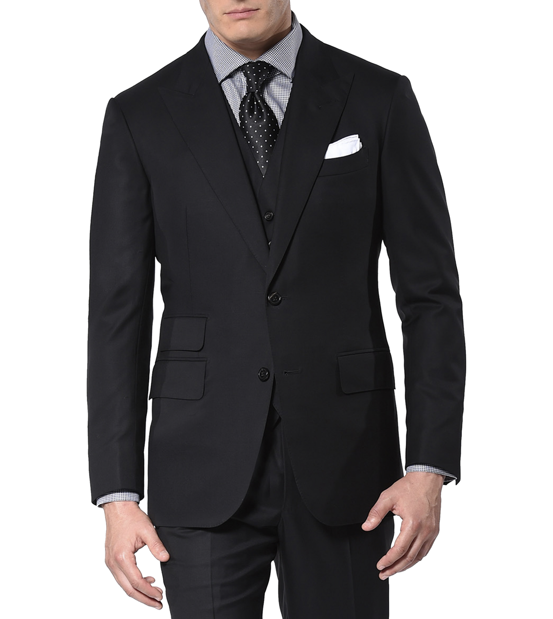 Black Solid Twill Bespoke Suit | Michael Andrews Bespoke