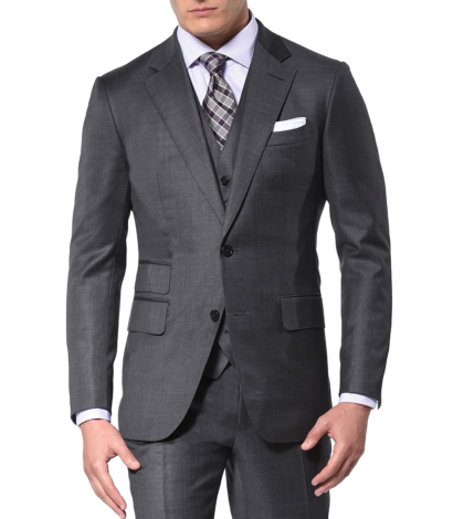 Grey Sharkskin Bespoke Suit Jacket
