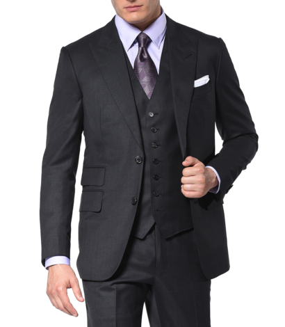 Charcoal Twill Classic Bespoke Suit