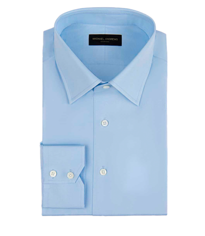 (product) Light Blue Poplin, Classic-Collar Shirt