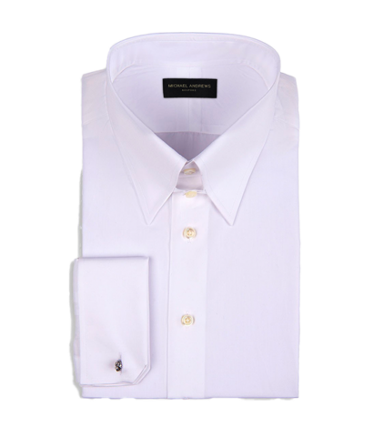 (product) White Poplin, Tab-Collar Shirt