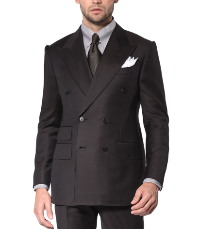 Chocolate Twill Signature, Double-breasted Bespoke Suit