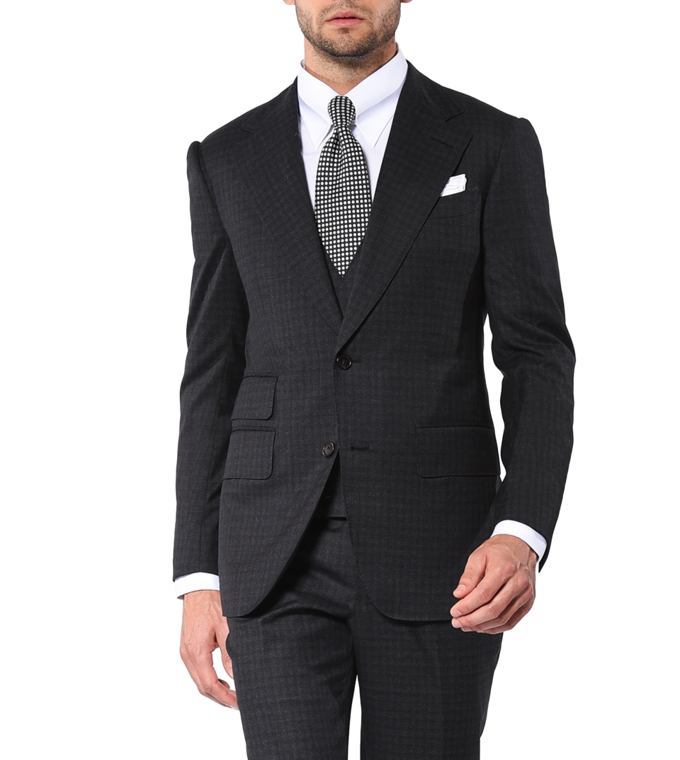 Charcoal Gun Check Signature Bespoke Suit