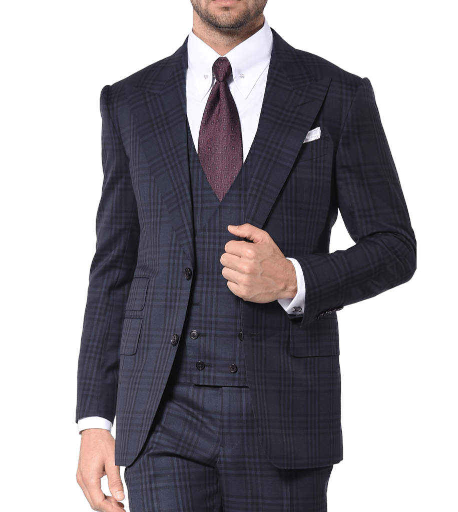 Pledge Suits Navy Plaid Bespoke Suit | Michael Andrews Bespoke, New York's Most ...