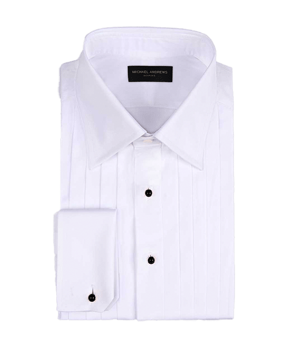 (product) White Poplin, 34-pleats, Classic-collar, Formal Shirt