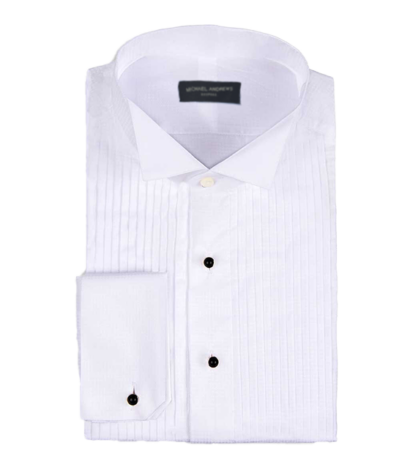 White Tuxedo Shirt Wing Collar 1/4