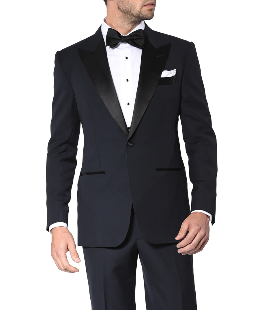 (product) Midnight Barathea Classic Satin Bespoke Tuxedo