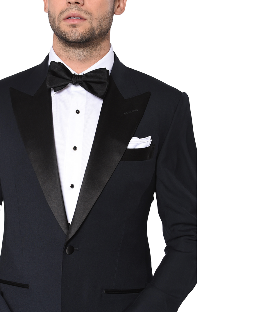 (product) Midnight Classic Satin Bespoke Tuxedo