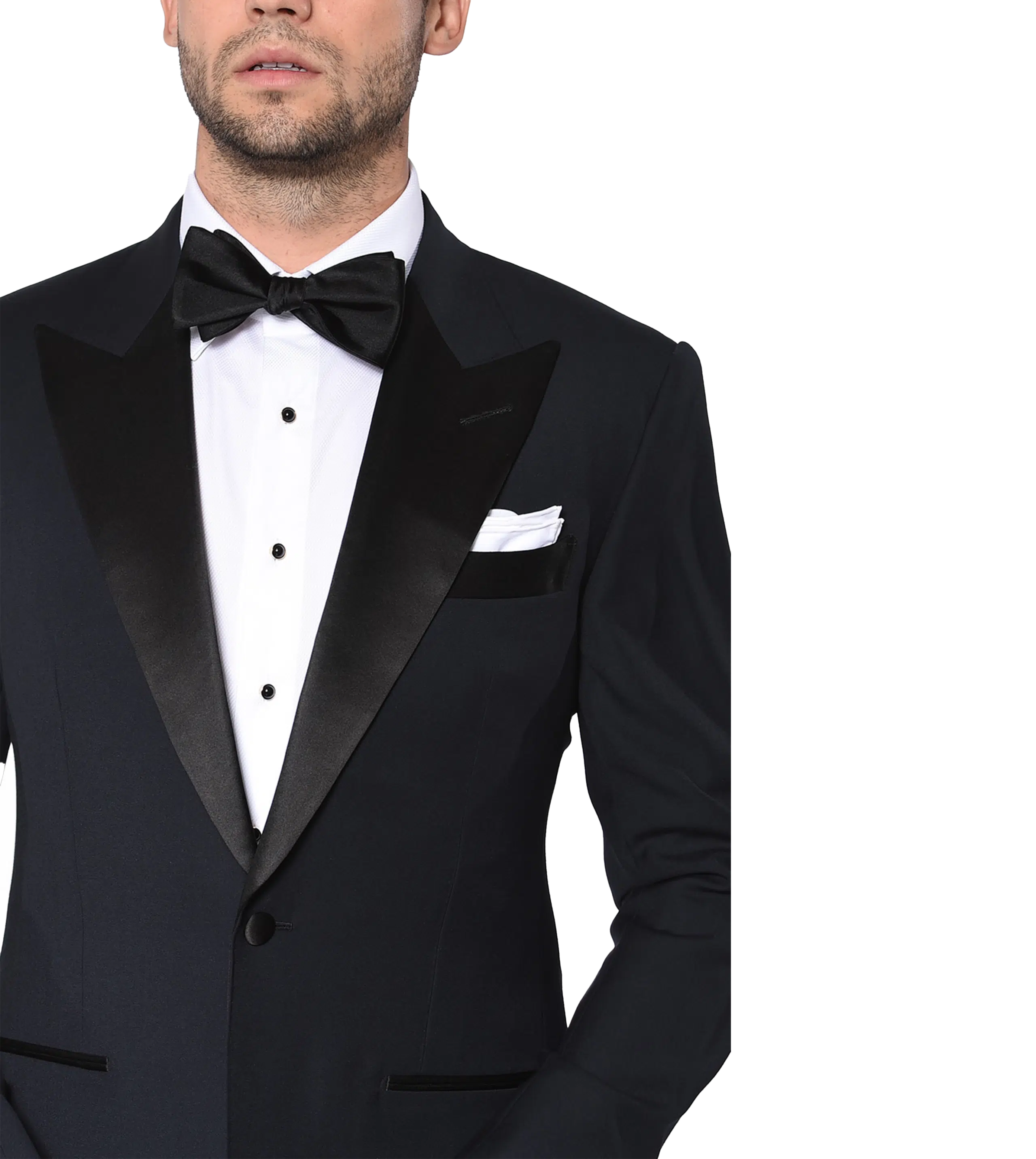 時計 \"(anonym)\" BESPOKE LINE / 'TUXEDO DUO' OMC Signature Men's Slim Fit Black Modern Sequin Tuxedo Set