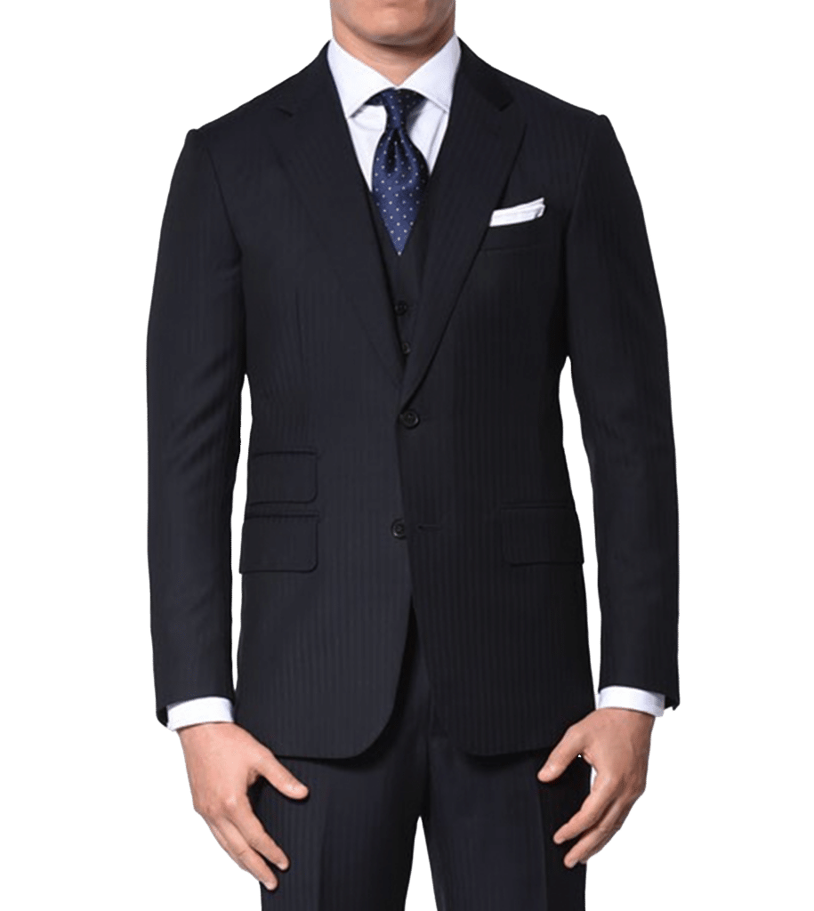 Michael Andrews Bespoke | Navy Herringbone Bespoke Suit
