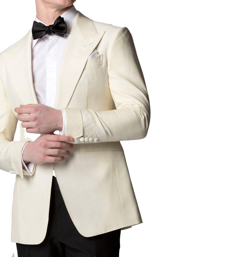 Ivory Mohair Silk Bespoke Dinner Jacket