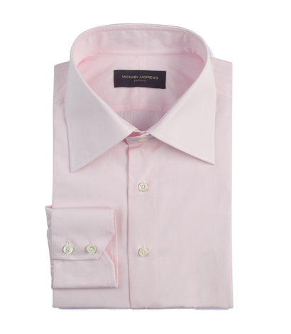 (product) Light Pink Poplin, Italian-Collar Shirt