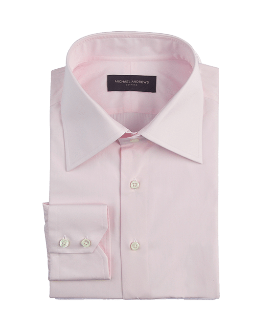 (product) Light Pink Poplin, Italian-Collar Shirt