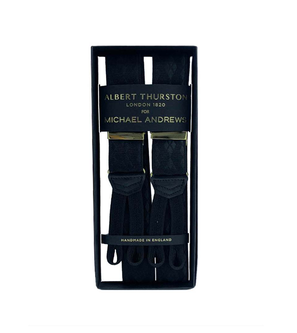Albert Thurston Black Stretch Suspenders