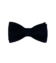 (product) Black Silk Satin Pre-Tied Bowtie (2 1/2