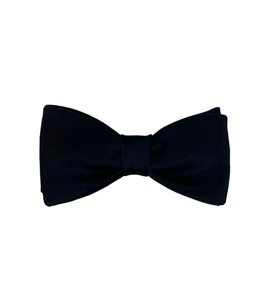 Michael Andrews Bespoke | Black Satin Pre-Tied Bow Tie