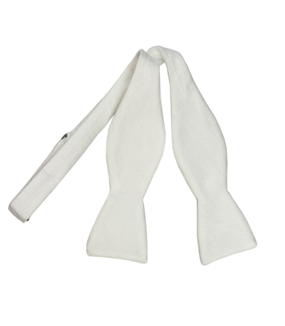 (product) White-Tie Cotton Self-Tie Bowtie (2 1/2