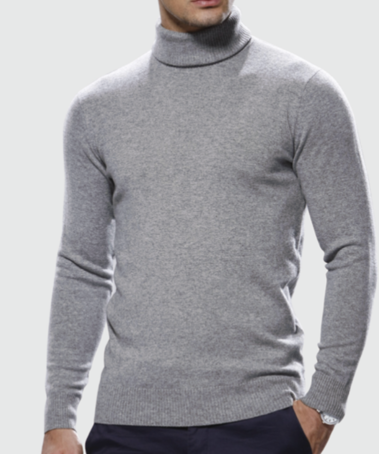 Grey Custom Turtleneck Sweater Grey Custom Turtleneck Sweater