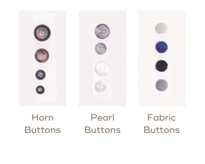 Sweater customization: Buttons in three options - Horn Buttons, Pearl Buttons and Fabric Buttons Sweater customization: Buttons in three options - Horn Buttons, Pearl Buttons and Fabric Buttons