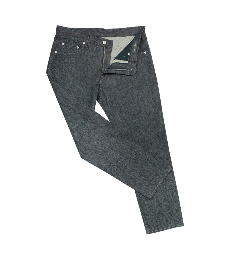 (product) Charcoal Stretch Denim Jeans - custom suits nyc bespoke tailor midtown, noho