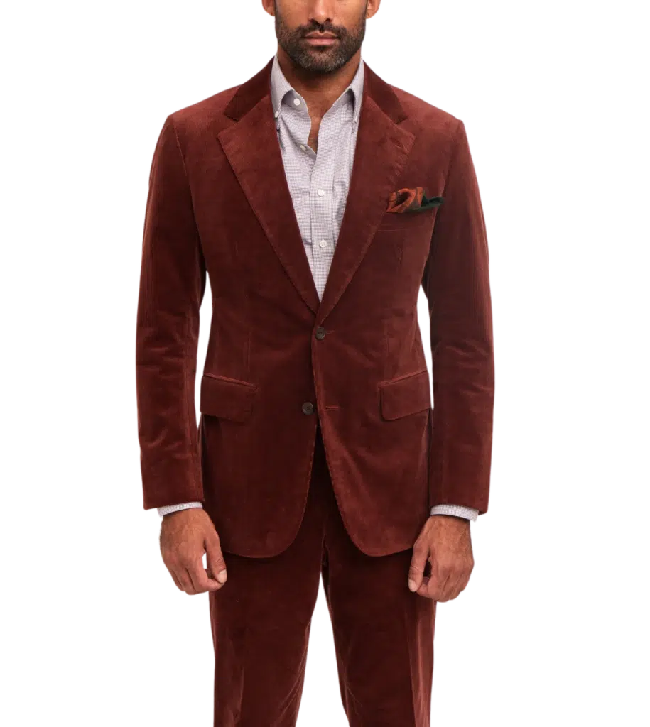 Michael Andrews Bespoke | Rust Brown Stretch Corduroy Suit
