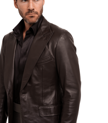 Michael-Andrews-Dark-Brown-Leather-Sport-Coat-Lapel-Detail
