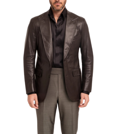 Brown Leather Sport Coat