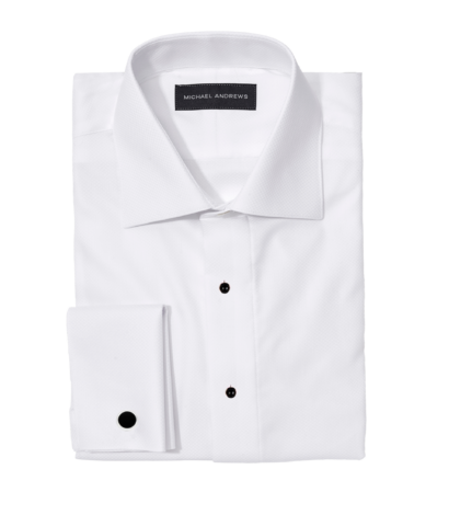 Michael-Andrews-RTW-Shirt-White-Pique-with-tuxedo-stud-front - custom suits nyc bespoke tailor midtown, noho