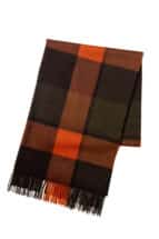 Brown x Red Classic Plaid Cashmere Stole