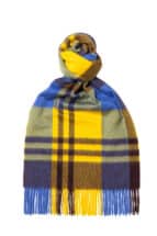 Default Title Black Watch Classic Check Cashmere Scarf Yellow x Blue