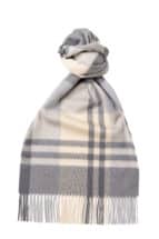 Default Title Black Watch Classic Check Cashmere Scarf Grey
