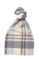 Black Watch Classic Check Cashmere Scarf Grey, knotted