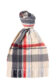 (product) Cream x Multi Madras Check Wide Cashmere Scarf, knotted
