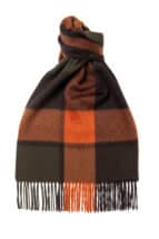 Red Plaid Wide Cashmere Scarf