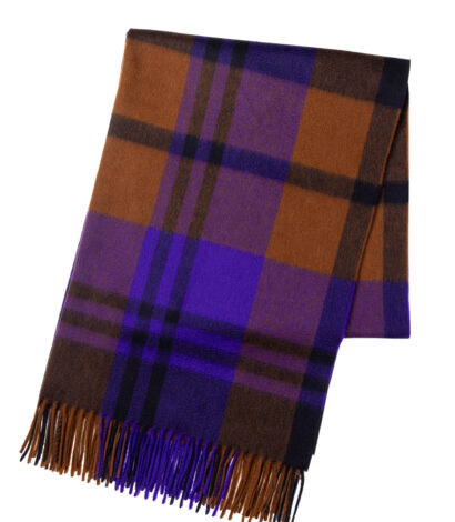 (product) Purple x Red Primary Black Watch Cashmere Stole