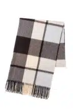 Grey x Brown Classic Plaid Cashmere Stole