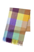 Default Title Block Check Cashmere Stole Multi-Coloured