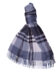 Black Watch Classic Check Wide Cashmere Scarf Brown, knotted