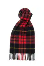 Red x Black Modern Tartan Cashmere Scarf