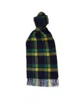 Black x Yellow Modern Tartan Cashmere Scarf