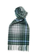 Green x Grey Plaid Cashmere Scarf