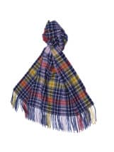 Navy x Red x Yellow Plaid Extra Wide Cashmere Scarf