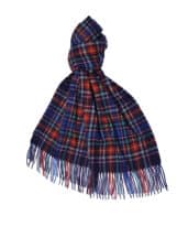 Blue x Red Plaid Extra Wide Cashmere Scarf