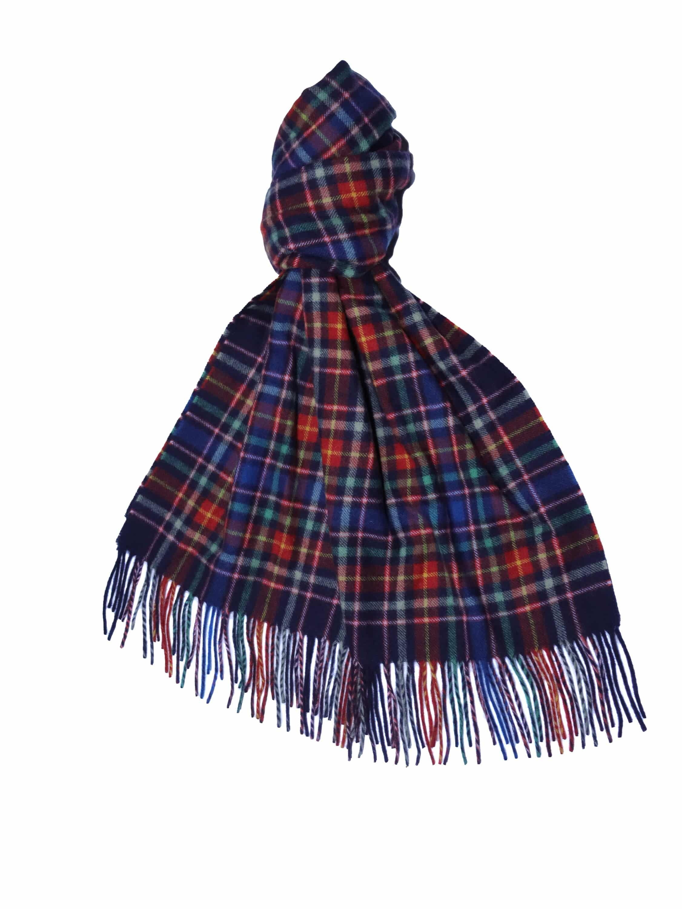 Michael Andrews Bespoke | Blue-Red Extra-Wide Plaid Scarf