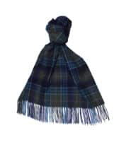 Green x Blue Plaid Extra Wide Cashmere Scarf