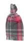 (product) Pink x Grey Diamond Check Lambswool Scarf, knotted