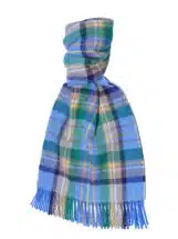Blue x Green Modern Tartan Lambswool Scarf