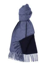 Grey x Black Plain Reversible Cashmere Blend Scarf