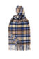 (product) Shepherds Check x Tartan Reversible Classic Check Cashmere Blend Scarf, knotted