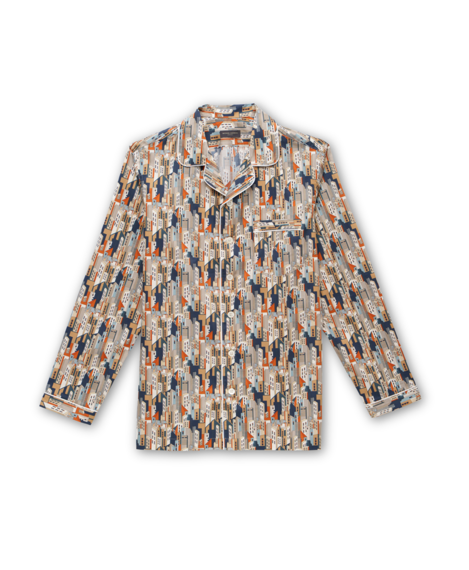 Michael-Andrews-City-Scape-Cotton-Pajama-Shirt